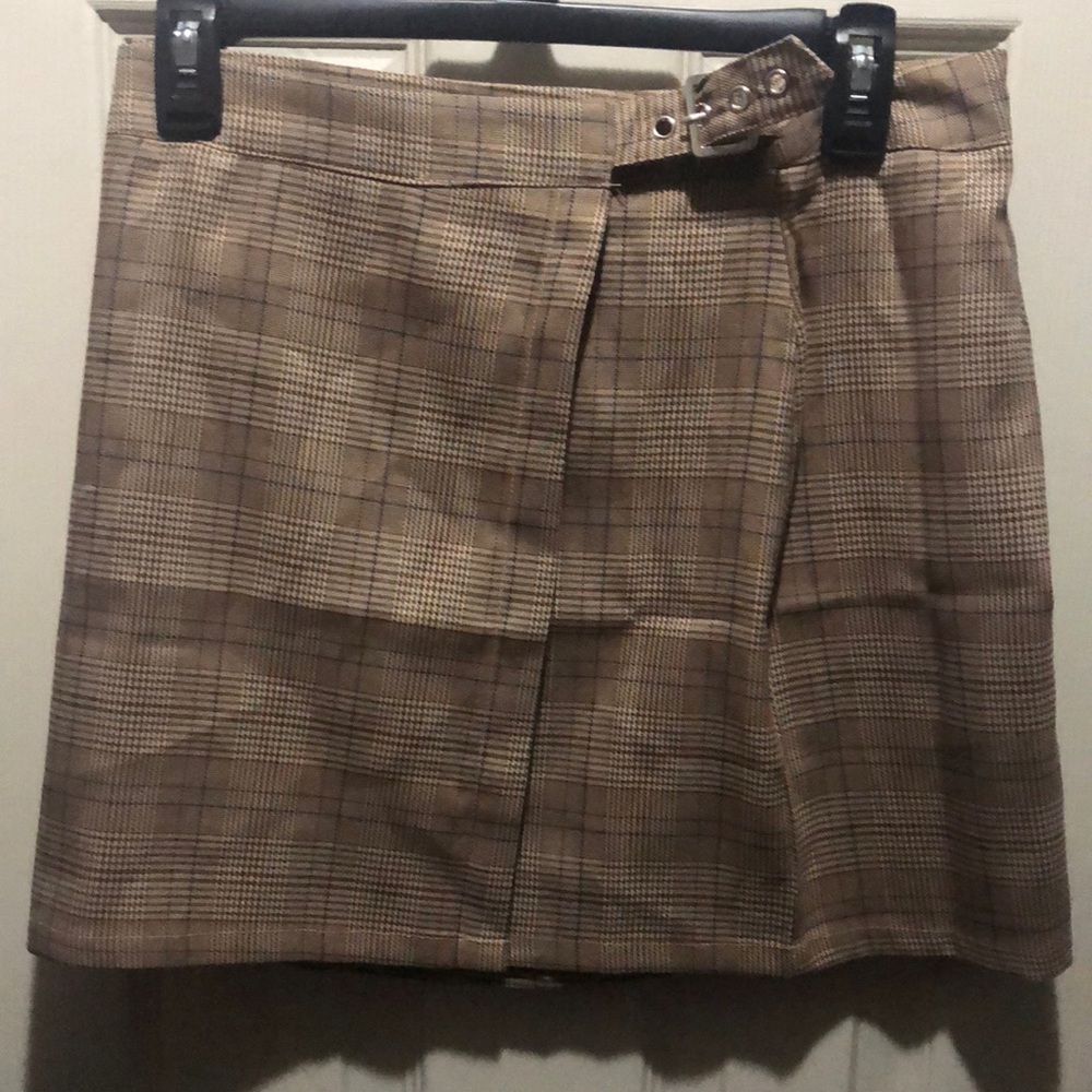 Brown Plaid skirt